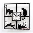 Bild in Galerie-Betrachter laden, Schattentanz - Wanduhr Mit Katzenmotiv Für Stilvolle Räume - CagillyPaw e.U.