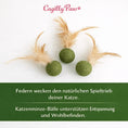 Bild in Galerie-Betrachter laden, FederMinz Spielball – Katzenminze - Spielzeug mit Federn - CagillyPaw e.U.