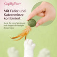 Bild in Galerie-Betrachter laden, FederMinz Spielball – Katzenminze - Spielzeug mit Federn - CagillyPaw e.U.