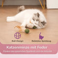 Bild in Galerie-Betrachter laden, FederMinz Spielball – Katzenminze - Spielzeug mit Federn - CagillyPaw e.U.