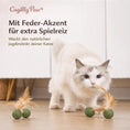 Bild in Galerie-Betrachter laden, FederMinz Spielball – Katzenminze - Spielzeug mit Federn - CagillyPaw e.U.