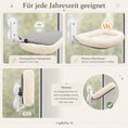 Bild in Galerie-Betrachter laden, Fenster Hängematte Für Katzen Weiches Katzenbett Mit Saugnäpfen Und Edelstahlrahmen CagillyPaw e.U.