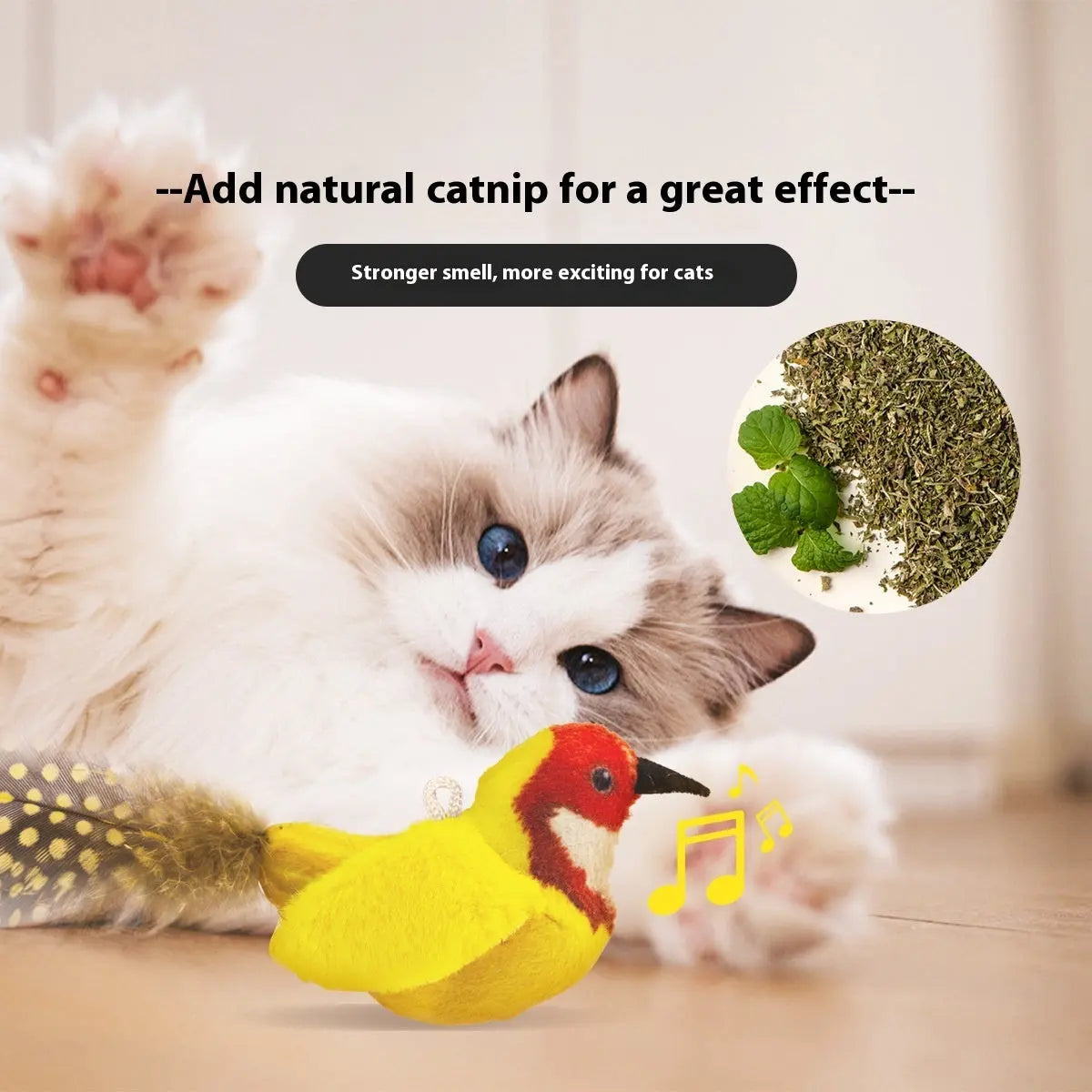 Flatterndes Vogel-Katzenspielzeug – Realistische Beute-Simulation Product vendor