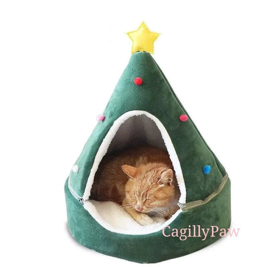 Weihnachtsfell - Haus für Katzen und Hunde im Festlichen Design - CagillyPaw e.U.