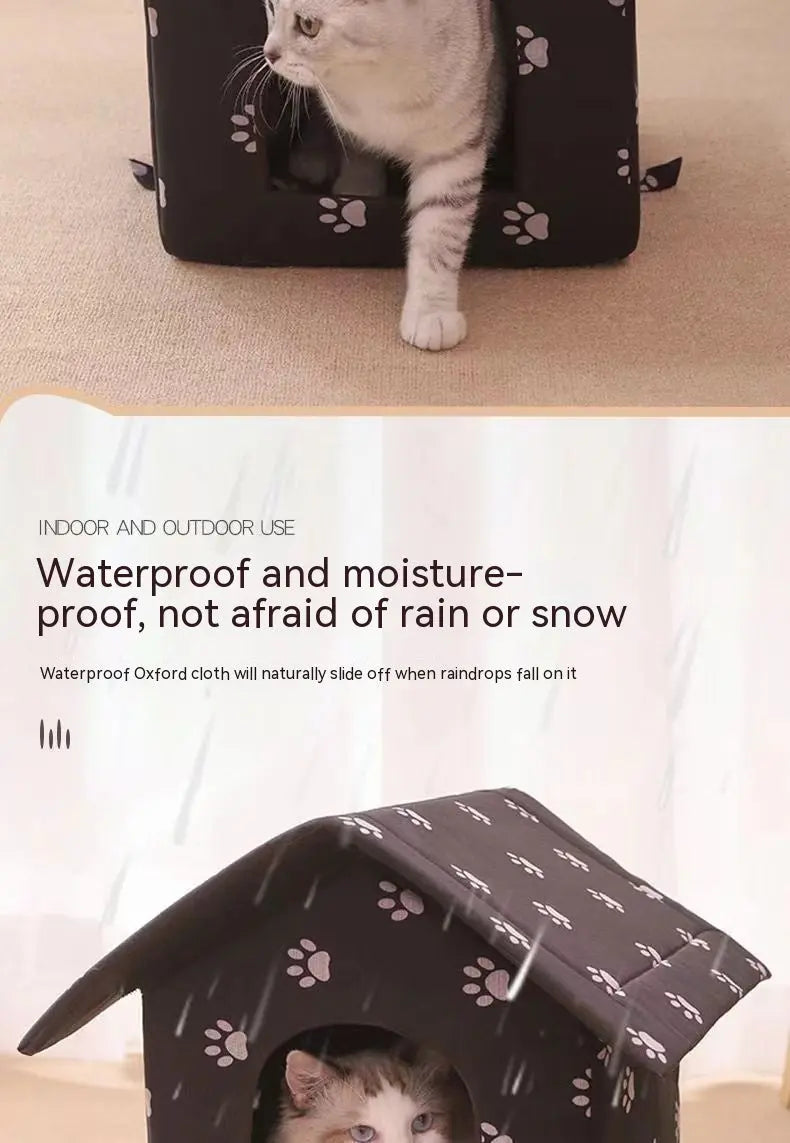 Isoliertes Katzenhaus für Draußen – Regenfest & Waschbar Product vendor