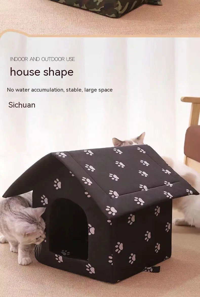 Isoliertes Katzenhaus für Draußen – Regenfest & Waschbar Product vendor