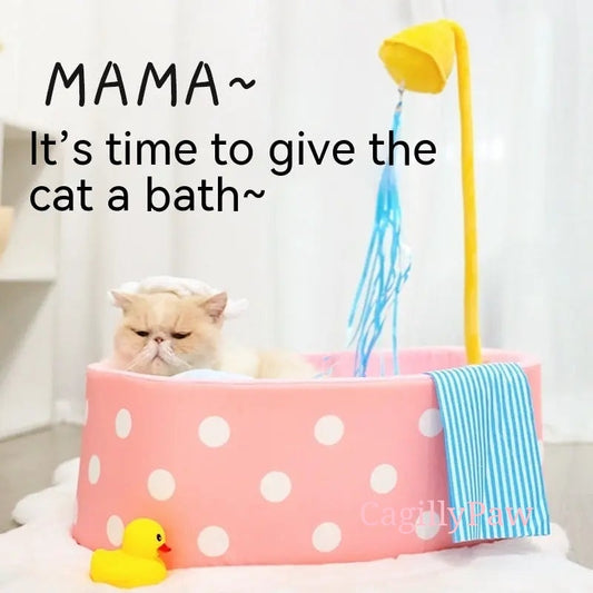 Katzen-Plüsch Badewanne-Set Product vendor