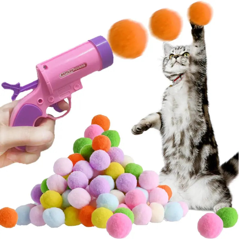 Katzenspielzeug Pompon-Kanone – Leiser Spaß für Stubentiger Product vendor