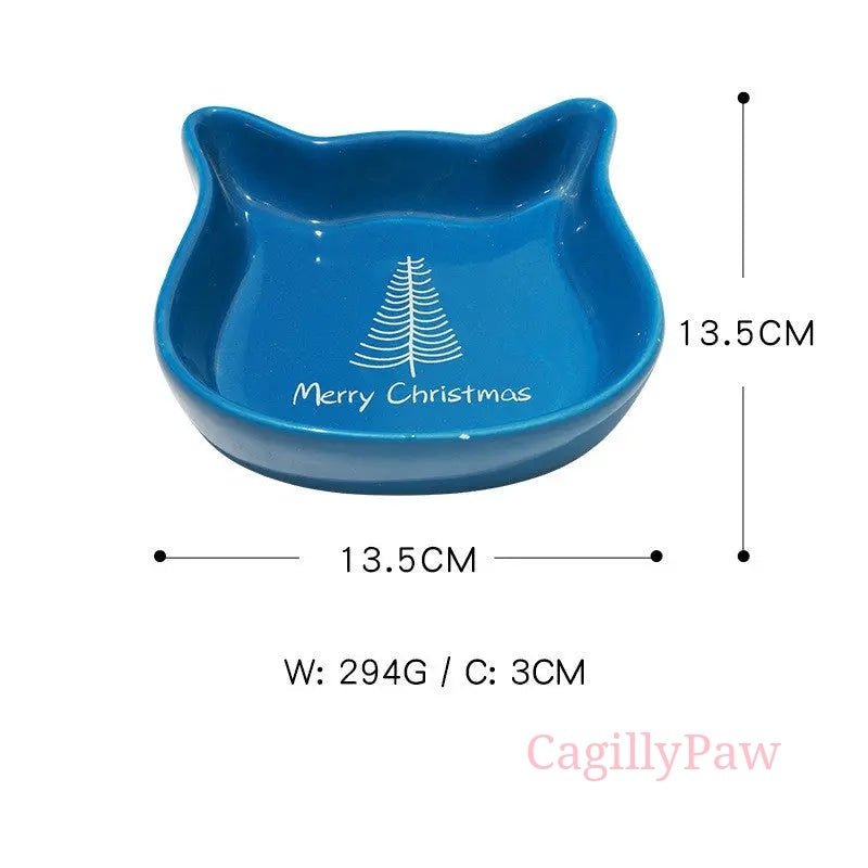 Festtags - Keramik - Napf Für Katzen In Festlichen Designs - CagillyPaw e.U.