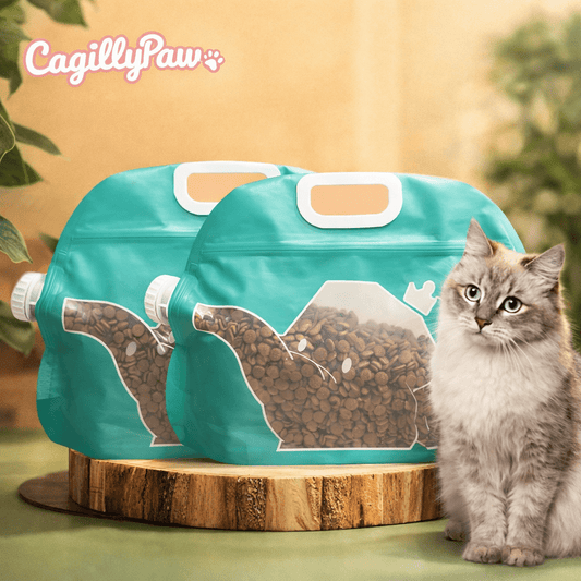 Katzen Futterbehälter luftdicht – Tragbarer Futterspender in 3 Größen - CagillyPaw e.U.