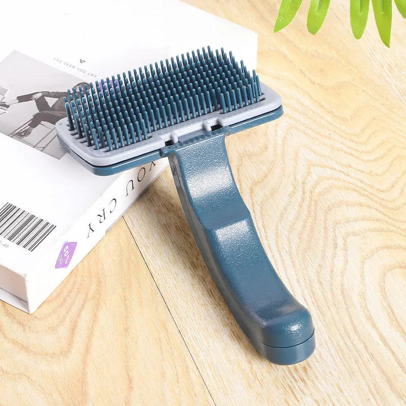 Selbstreinigender Katzenkamm mit Schiebe-Knopf – Lose Haare einfach entfernen Product vendor