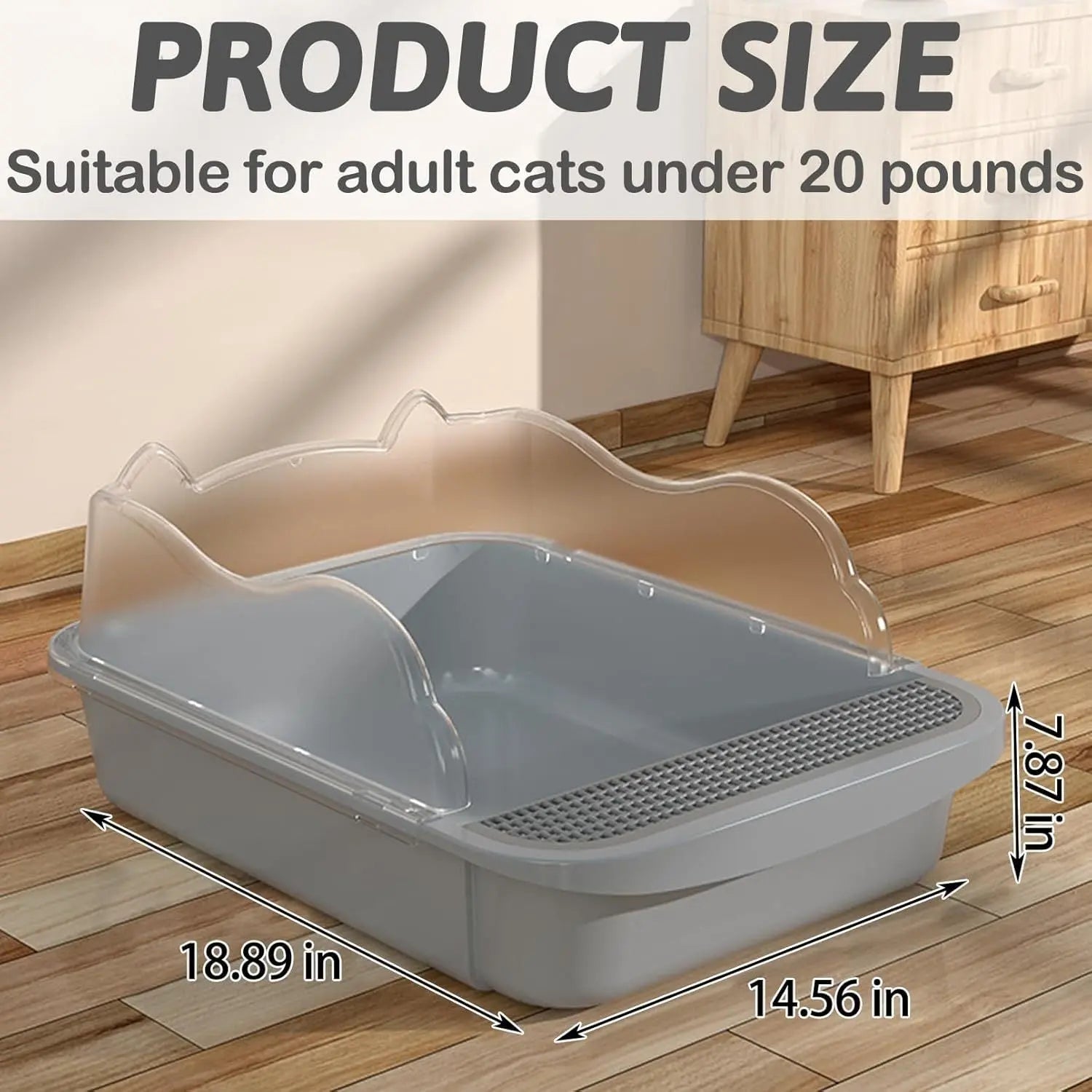 Katzenklo mit hohen Seiten und Gittergang Product vendor
