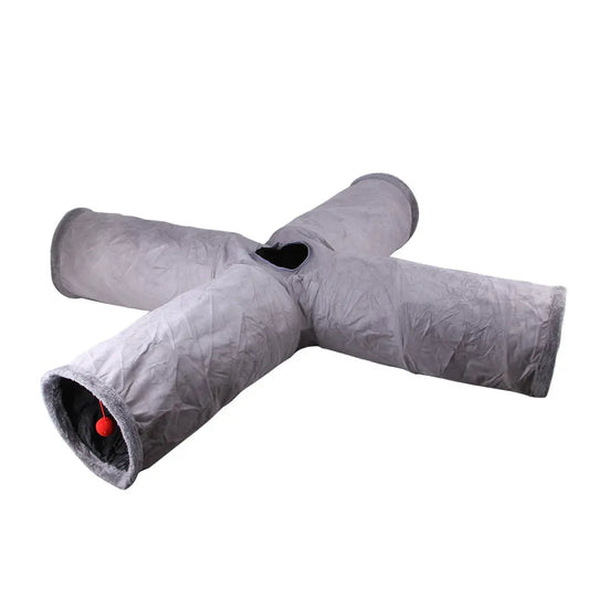 Katzen 4 Tunnel System aus Wildleder in Khaki und Grau Product vendor