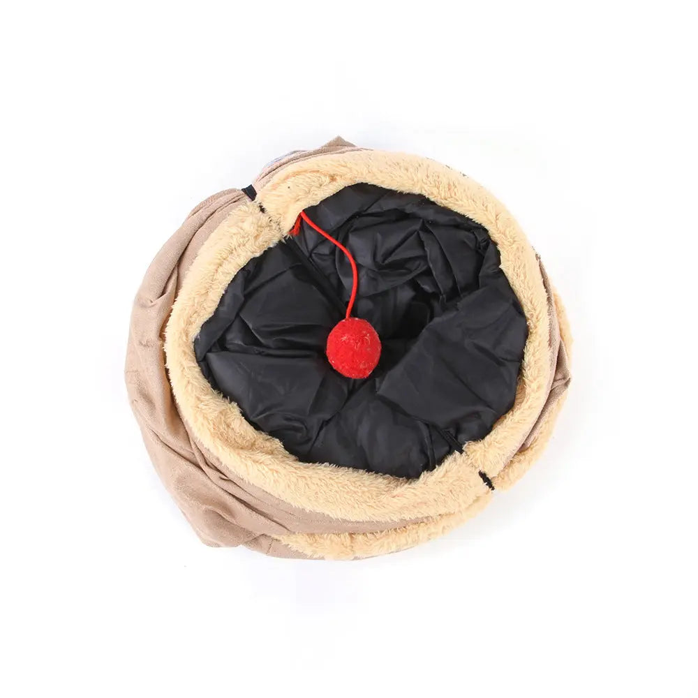 Katzen 4 Tunnel System aus Wildleder in Khaki und Grau Product vendor
