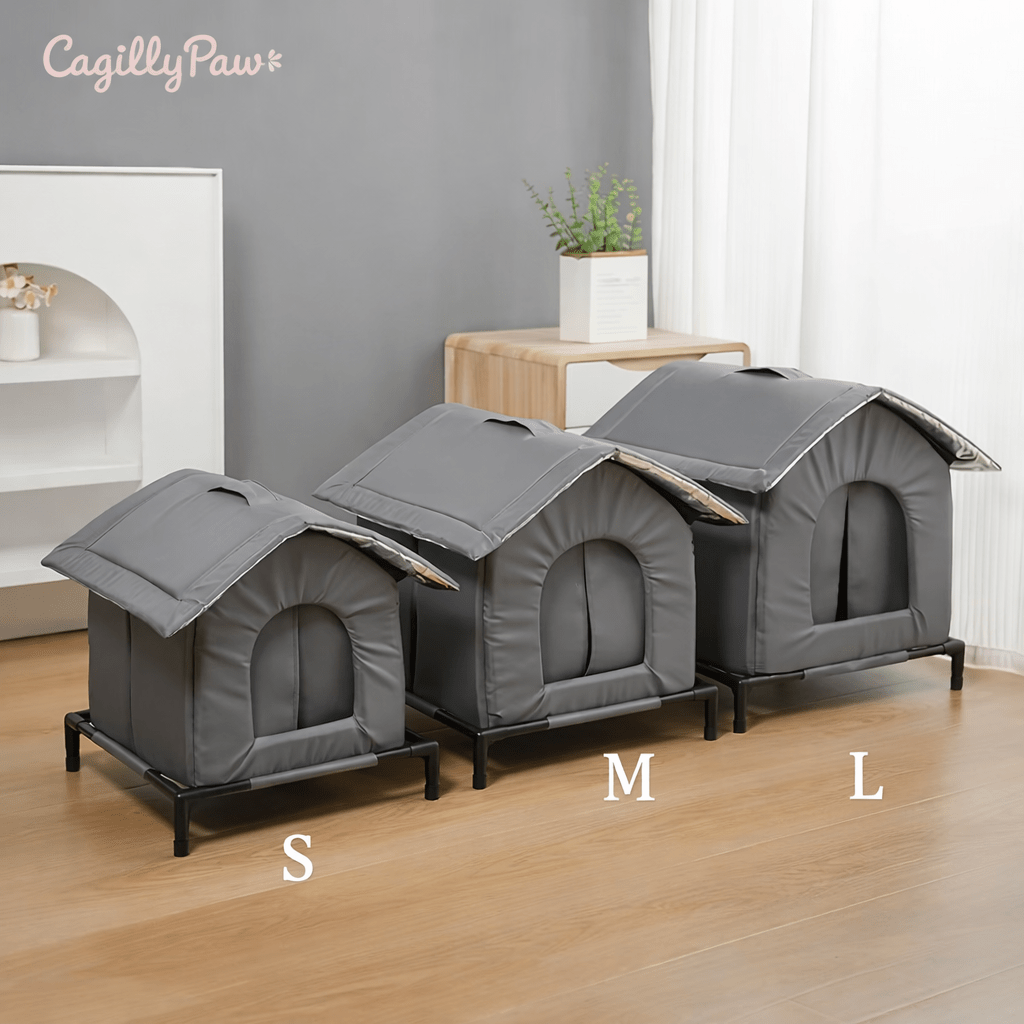 Outdoor - Katzenhaus isoliert & wasserdicht – Winterfestes Katzenhaus mit Standfüßen - CagillyPaw e.U.