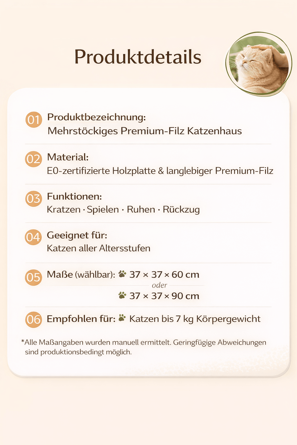 Kratzhaus aus Premium - Filz - CagillyPaw e.U.