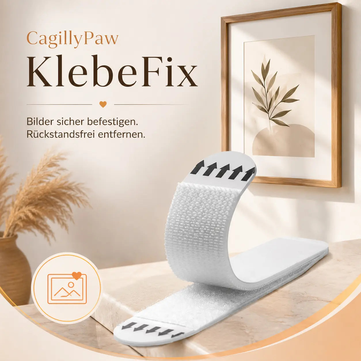 KlebeFix Bilderbefestigungsstreifen bis 10 kg – 36 Klebestreifen CagillyPaw e.U.