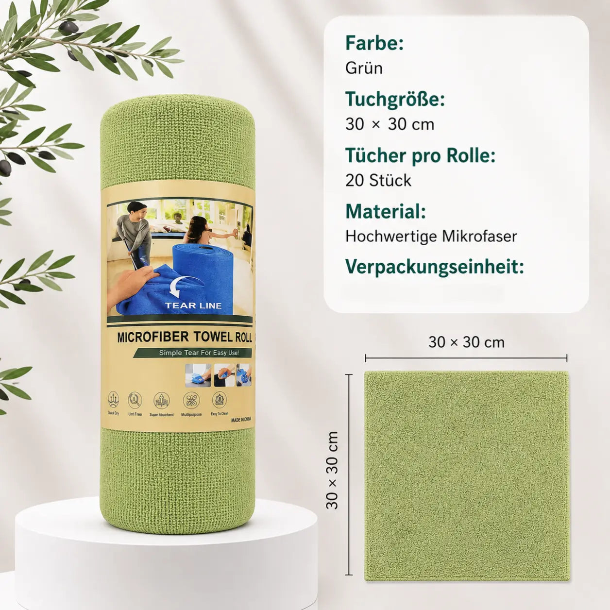 Kitchen Cleaning Lazy Rag, Tear-Off Roll-Type Disposable Cleaning Cloth, Cross-Border Housekeeping Cleaning Special Absorbent Towel CagillyPaw e.U.