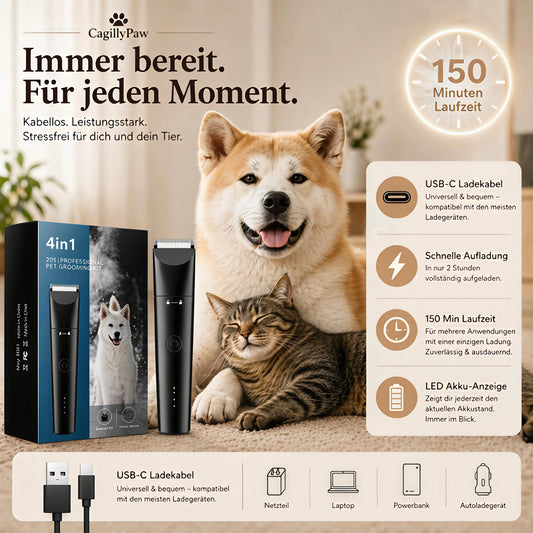 Professionelles 4-in-1 Haustier-Rasier-Set kaufen – Sanfte Pflege für Hund & Katze Product vendor