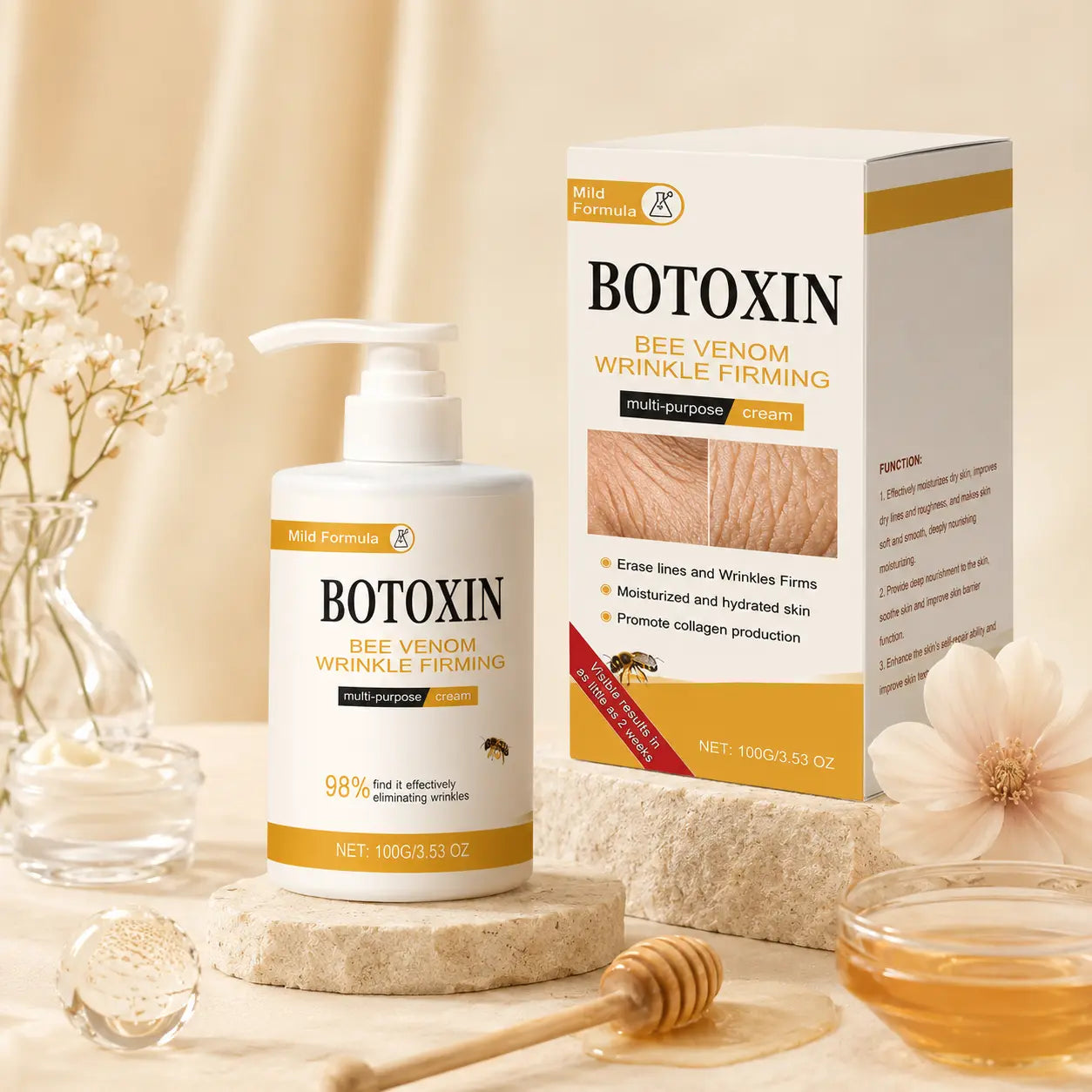 BOTOXIN® – Faltenreduzierende Gesichtscreme mit Bienengift für Katzenmamas CagillyPaw e.U.