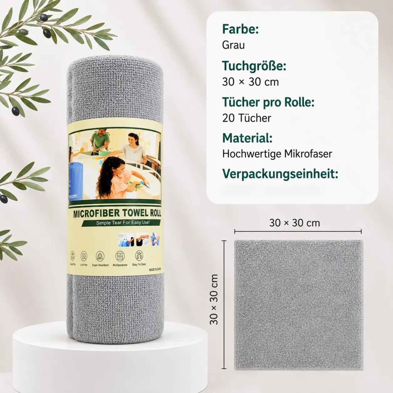 Kitchen Cleaning Lazy Rag, Tear-Off Roll-Type Disposable Cleaning Cloth, Cross-Border Housekeeping Cleaning Special Absorbent Towel CagillyPaw e.U.