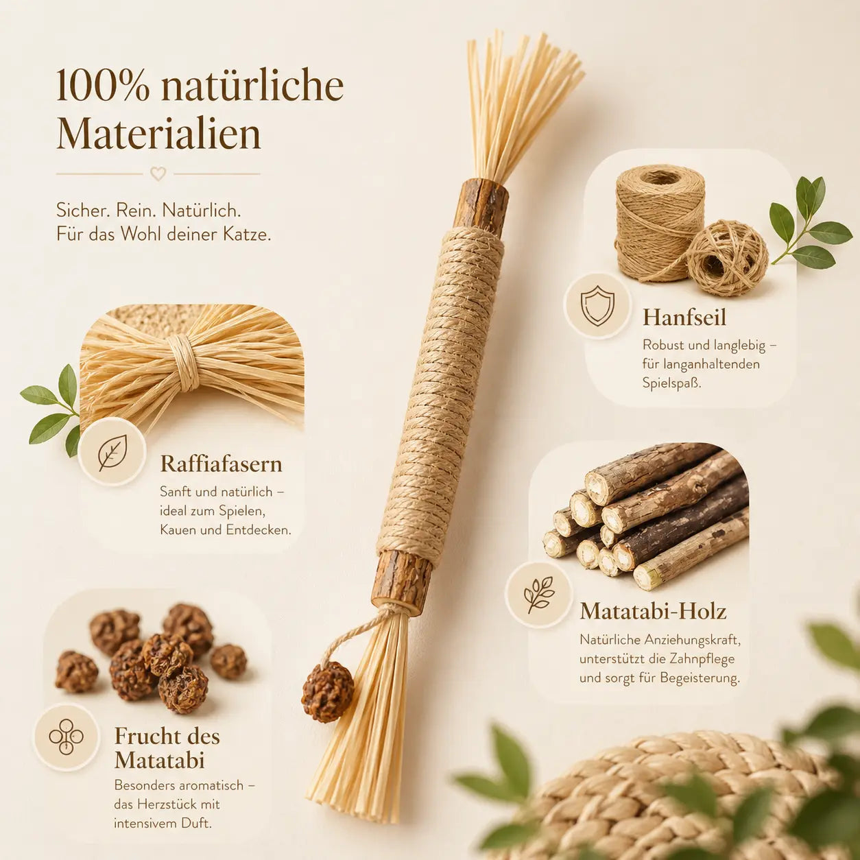 Matatabi Kausticks Für Katzen Natürliches Spielzeug Und Zahnpflege 3er Set CagillyPaw e.U.