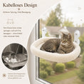 Bild in Galerie-Betrachter laden, Fenster Hängematte Für Katzen Weiches Katzenbett Mit Saugnäpfen Und Edelstahlrahmen CagillyPaw e.U.

