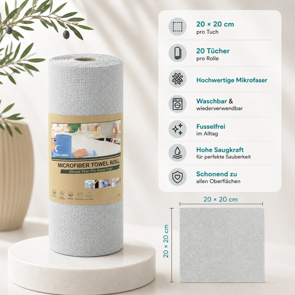 Kitchen Cleaning Lazy Rag, Tear-Off Roll-Type Disposable Cleaning Cloth, Cross-Border Housekeeping Cleaning Special Absorbent Towel CagillyPaw e.U.