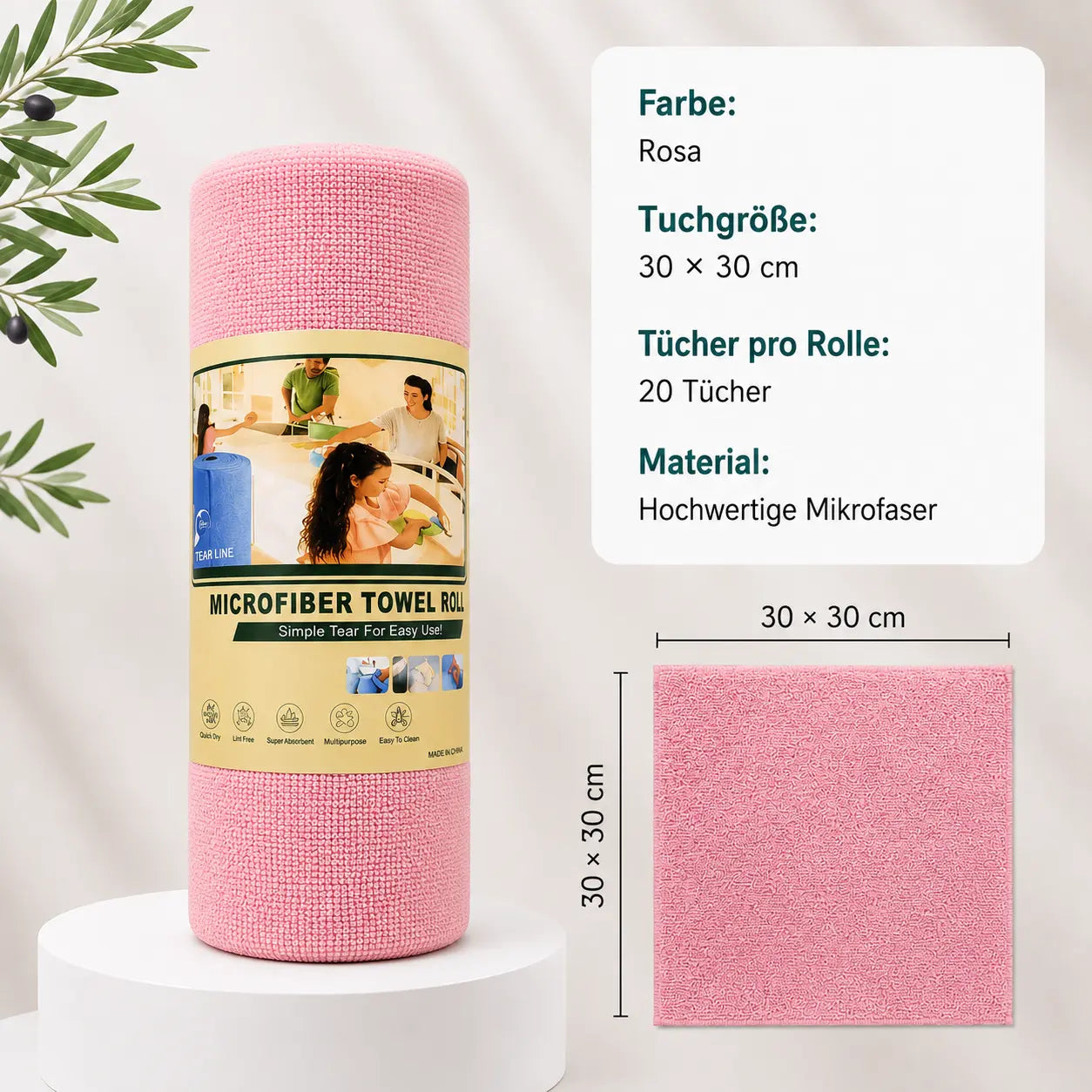 Kitchen Cleaning Lazy Rag, Tear-Off Roll-Type Disposable Cleaning Cloth, Cross-Border Housekeeping Cleaning Special Absorbent Towel CagillyPaw e.U.